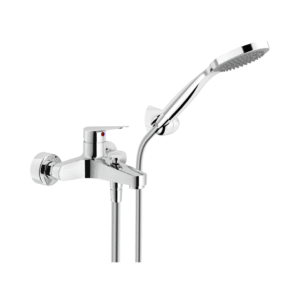 Nobili Blues Chrome Bathtub Mixer with Shower Set