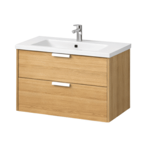 BASHAR Bathroom Vanity with Basin 80 cm Oak