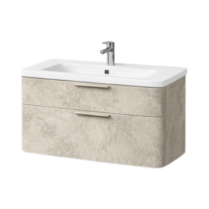 LOCA Bathroom Vanity with Basin 80 cm Khaki Marble